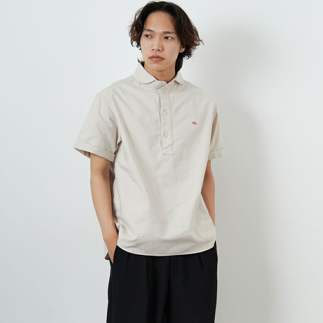 DANTON [ダントン] ラウンドカラー プルオーバーシャツ [DT-B0284SOX