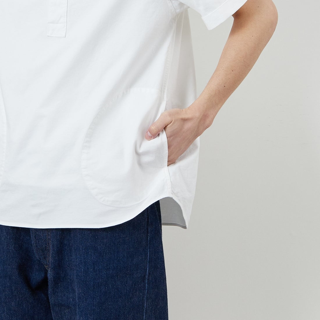 DANTON [ダントン] ラウンドカラー プルオーバーシャツ [DT-B0284SOX