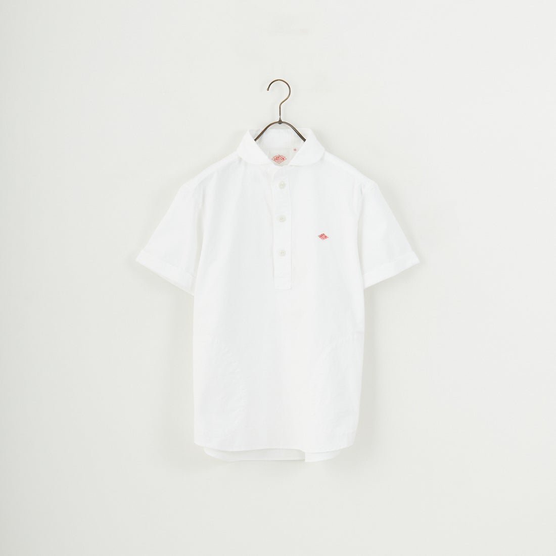DANTON [ダントン] ラウンドカラー プルオーバーシャツ [DT-B0284SOX] WHITE