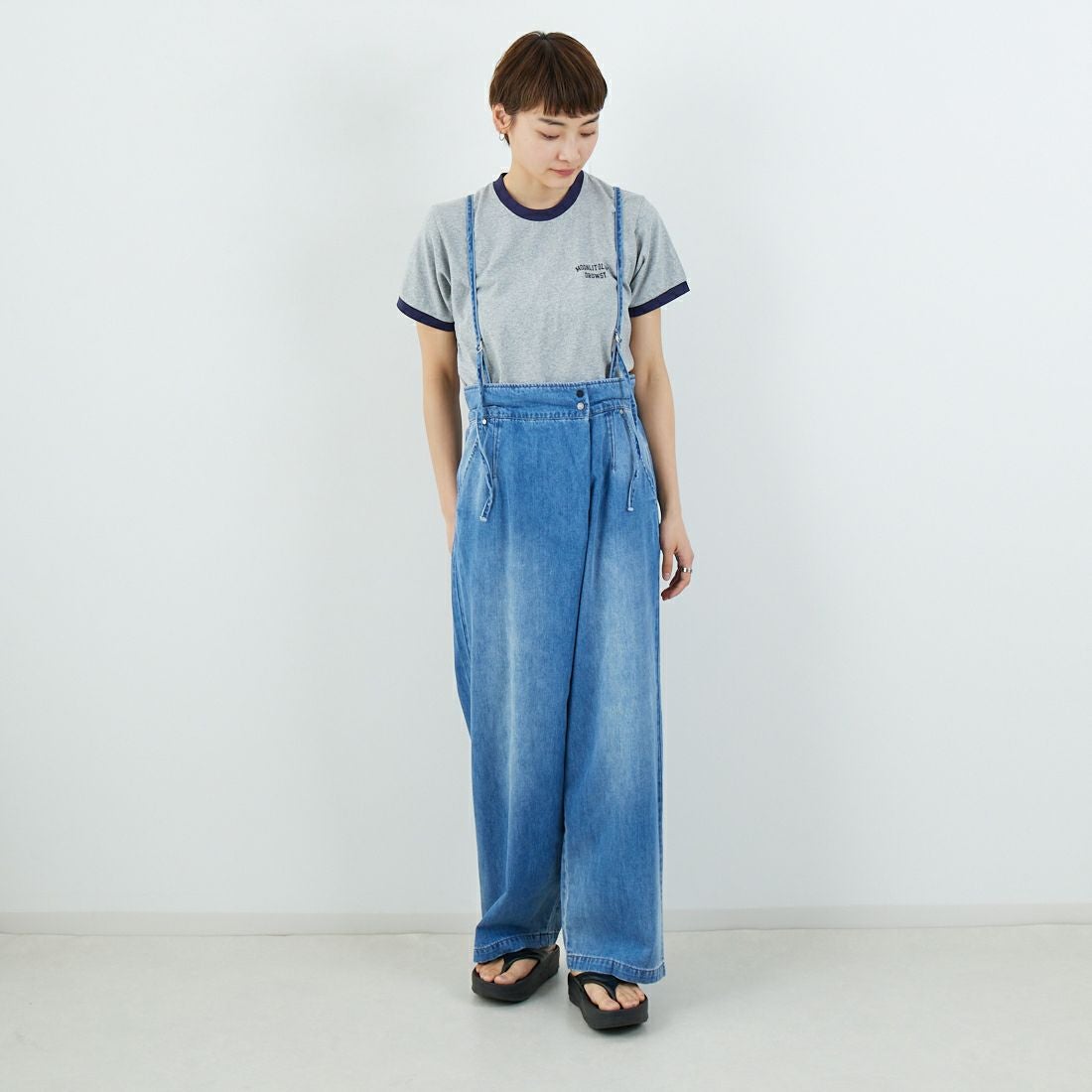 ANTGAUGE [アントゲージ] デニムサロペット [C2314] 36 ﾕｰｽﾞﾄﾞ &&モデル身長：160cm 着用サイズ：M&&