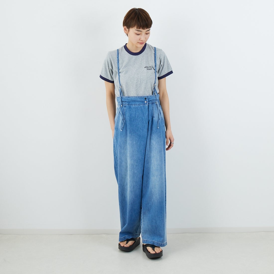 ANTGAUGE [アントゲージ] デニムサロペット [C2314] 36 ﾕｰｽﾞﾄﾞ &&モデル身長：160cm 着用サイズ：M&&