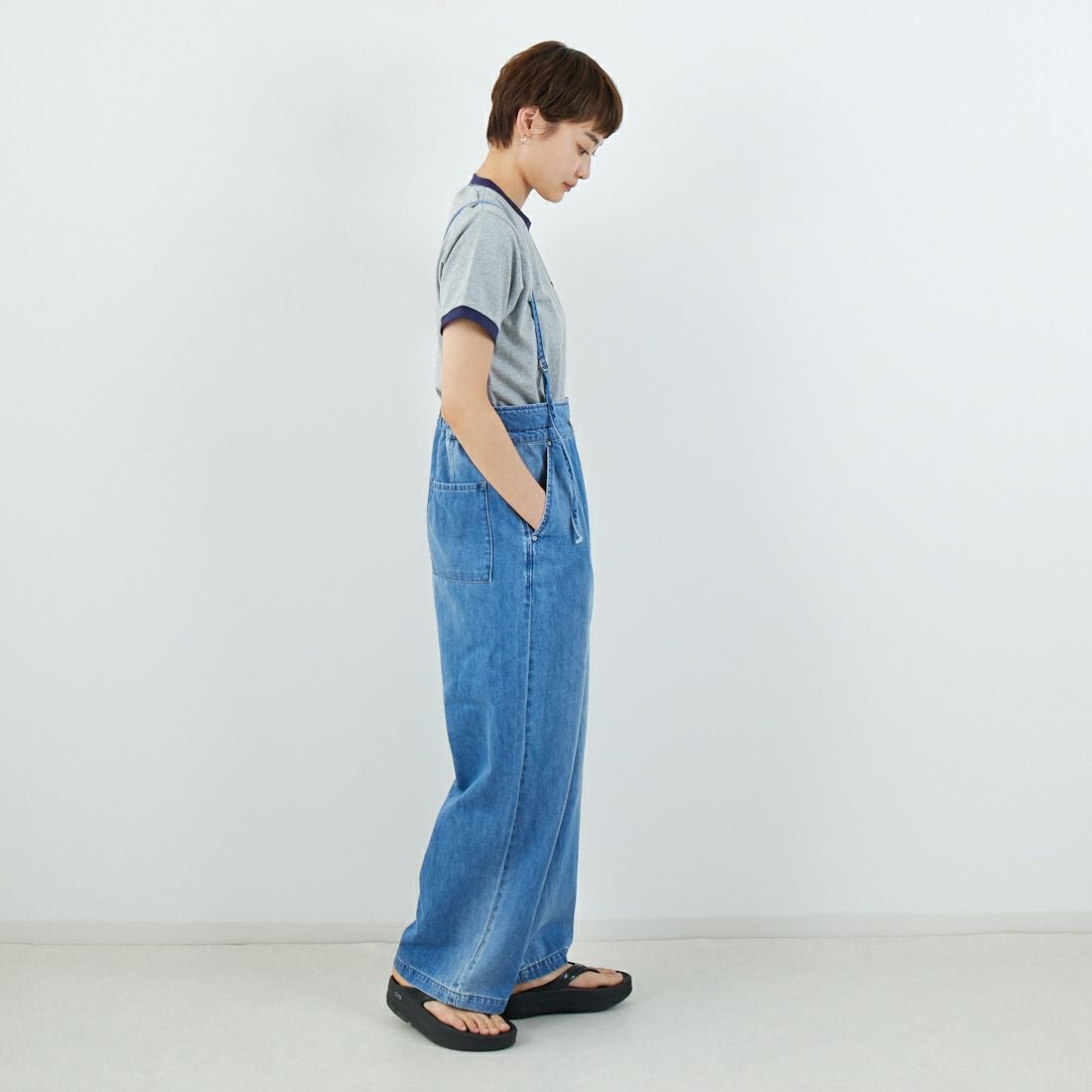 ANTGAUGE [アントゲージ] デニムサロペット [C2314] 36 ﾕｰｽﾞﾄﾞ &&モデル身長：160cm 着用サイズ：M&&