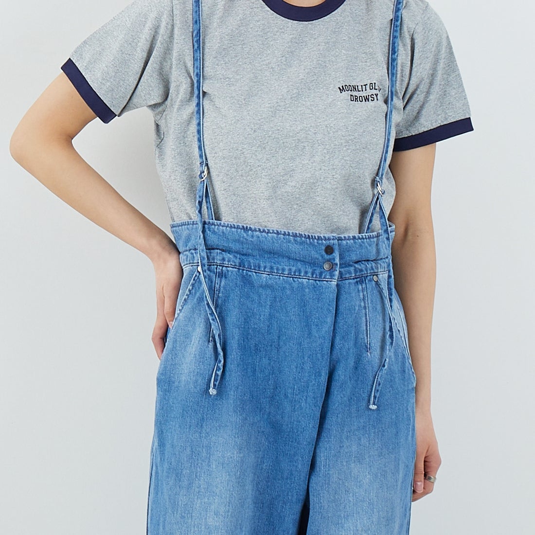 ANTGAUGE [アントゲージ] デニムサロペット [C2314] 36 ﾕｰｽﾞﾄﾞ &&モデル身長：160cm 着用サイズ：M&&