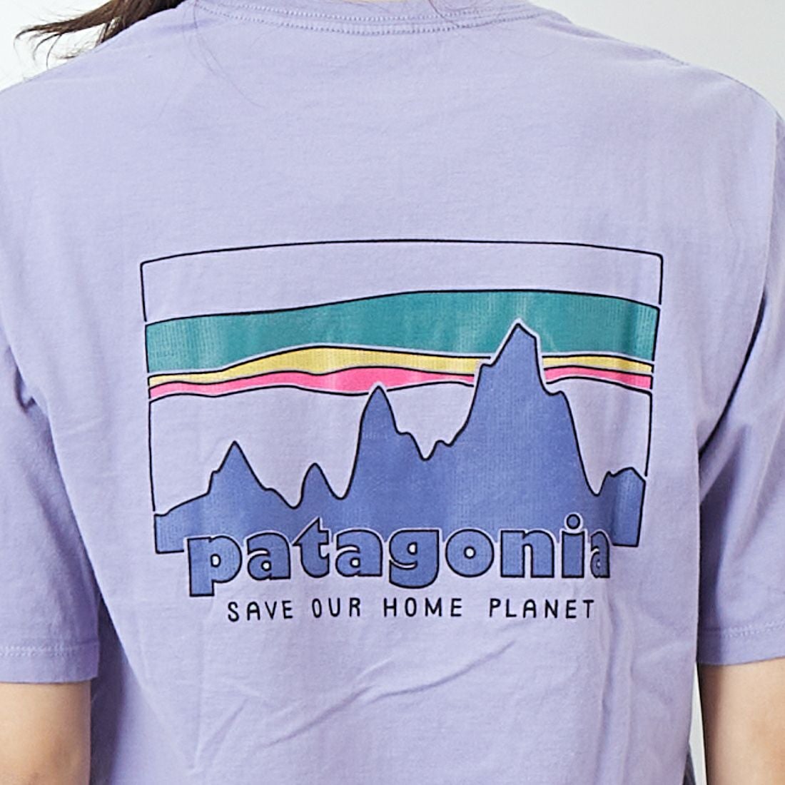 patagonia [パタゴニア] メンズ '73 スカイライン オーガニック Tシャツ [37534] CNPL &&モデル身長：167cm 着用サイズ：XS&&