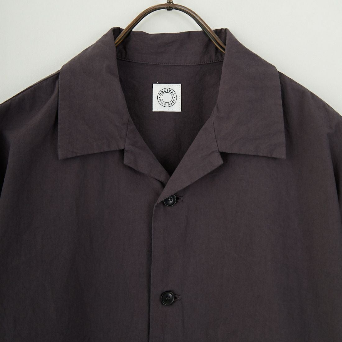 ORCIVAL [オーシバル] オープンカラー ショートスリーブシャツ [OR-B0363GDP] CHARCOAL