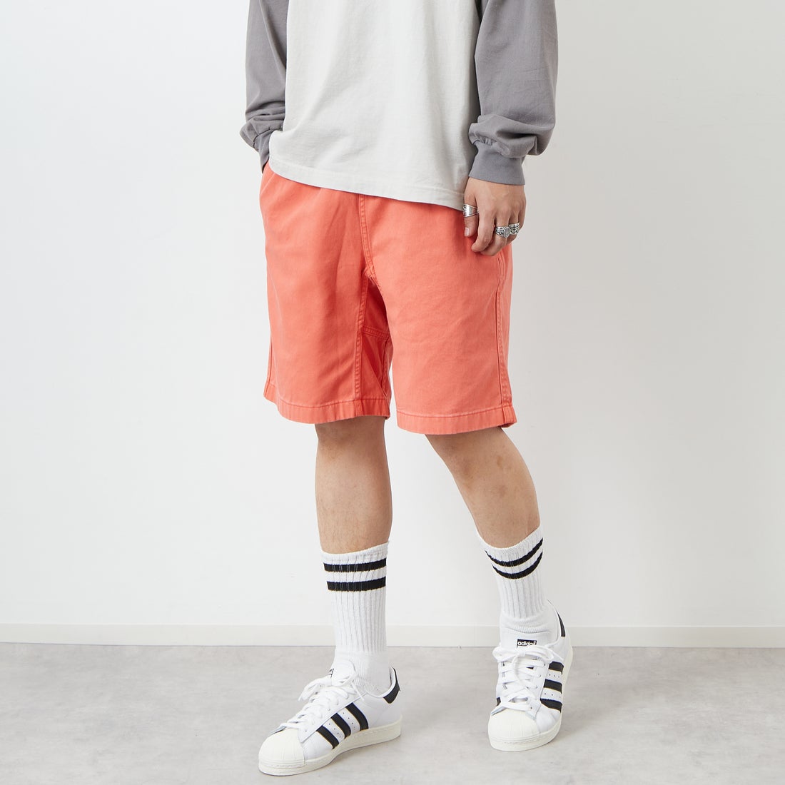 DEEP CORAL&&モデル身長：179cm 着用サイズ：L&&