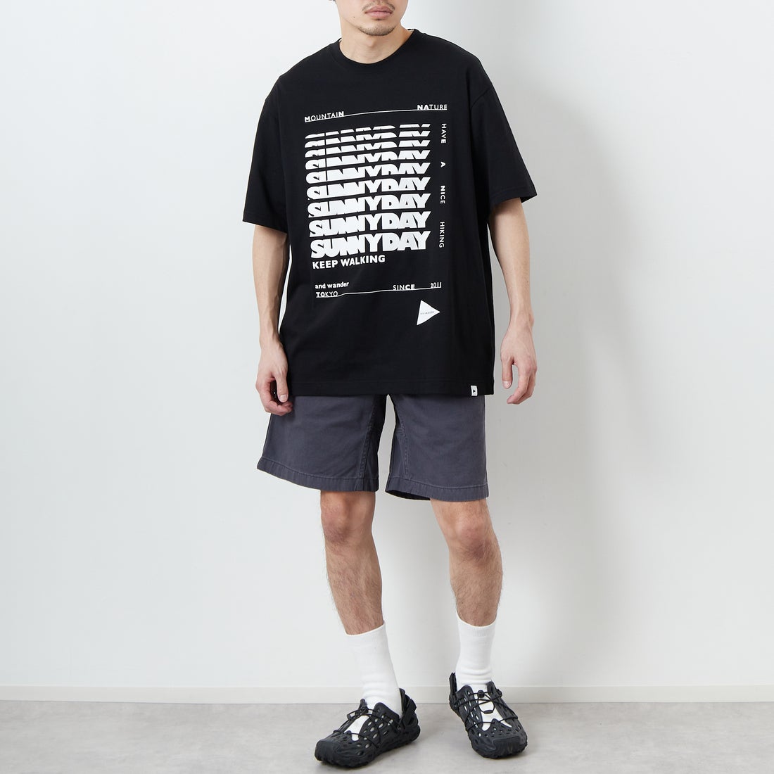 GRAMiCCi [グラミチ] Gショーツ ピグメントダイ [G4SM-P123] FOSSIL &&モデル身長：168cm 着用サイズ：M&&