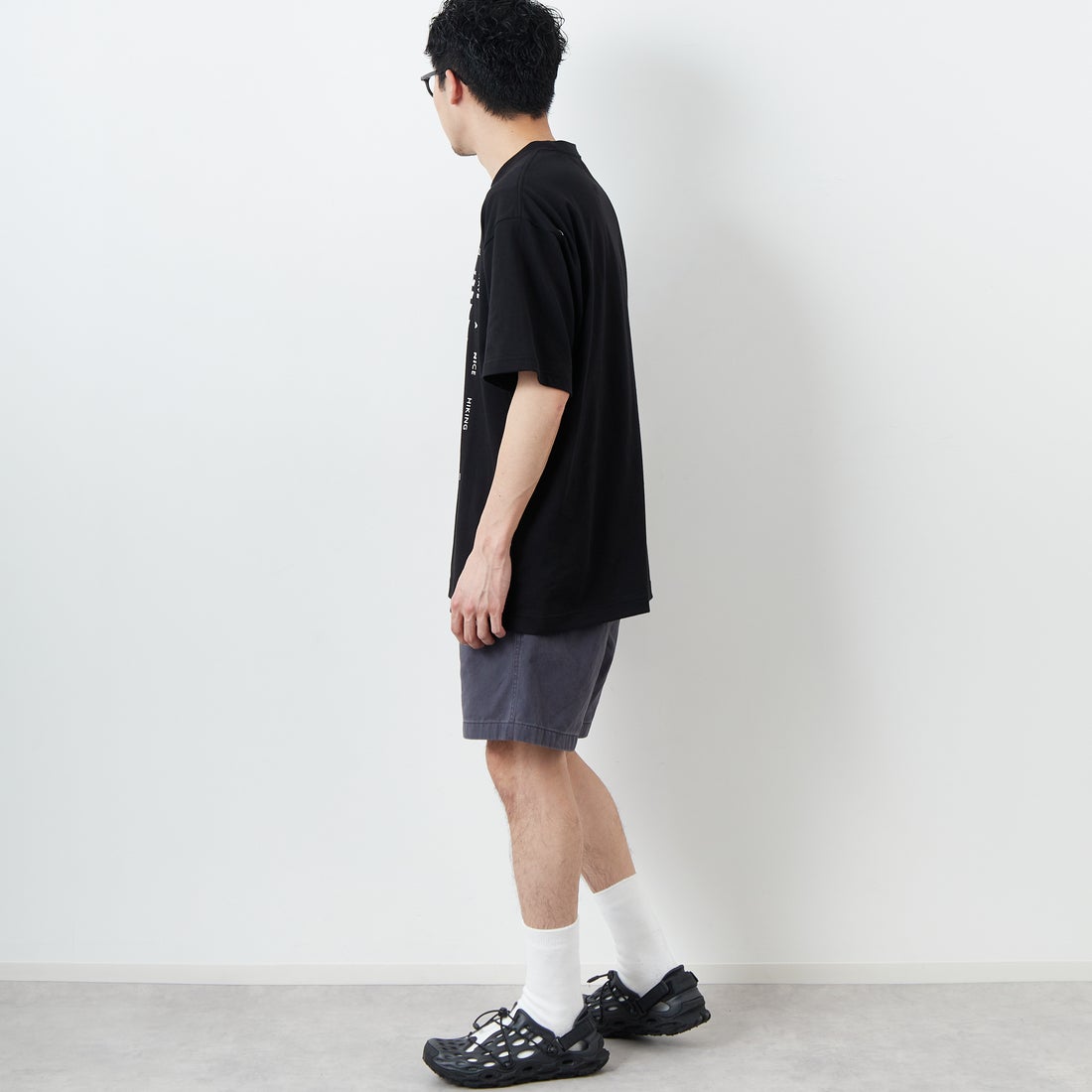 GRAMiCCi [グラミチ] Gショーツ ピグメントダイ [G4SM-P123] FOSSIL &&モデル身長：168cm 着用サイズ：M&&