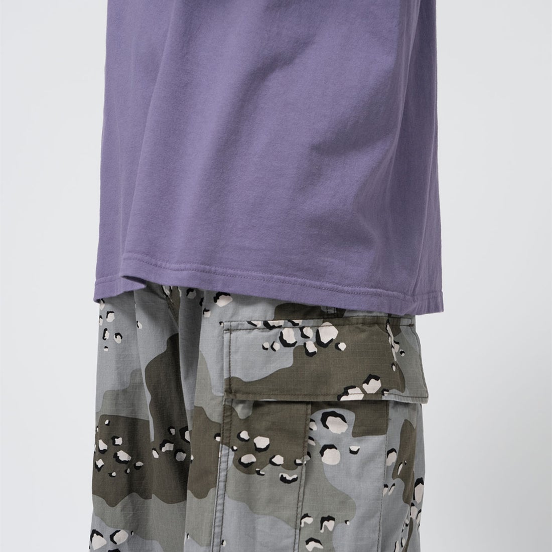 THE NORTH FACE PURPLE LABEL [ザ ノースフェイス パープルレーベル] 7オンス ポケットTシャツ [N25SI102] FO FP/OW &&モデル身長：175cm 着用サイズ：M&&