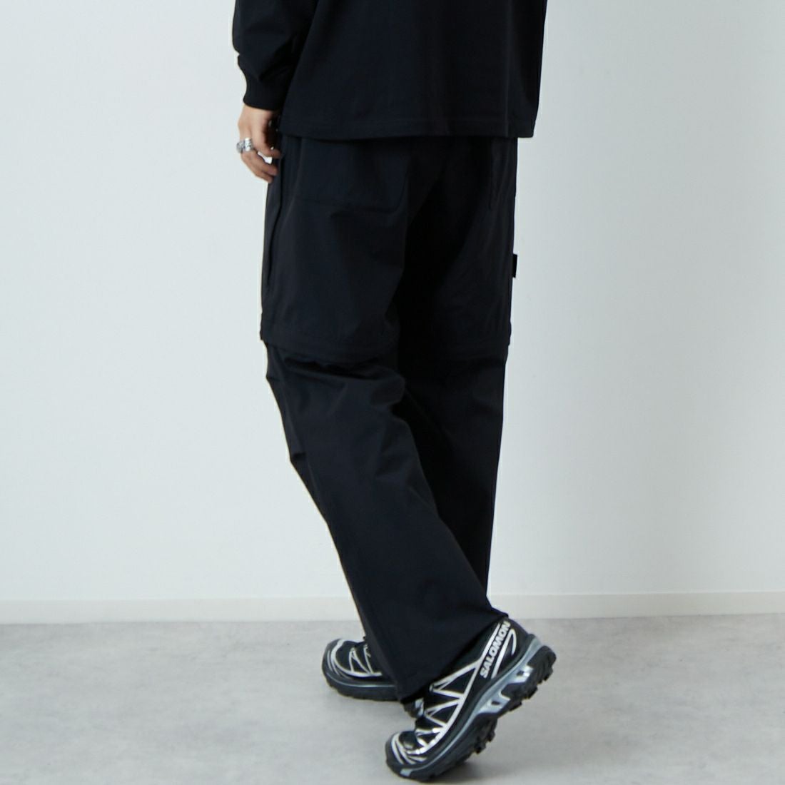 SEDAN ALL-PURPOSE [セダン オールパーパス] コンバーチブルパンツ [SD25S-PT05] BLACK &&モデル身長：179cm 着用サイズ：XL&&