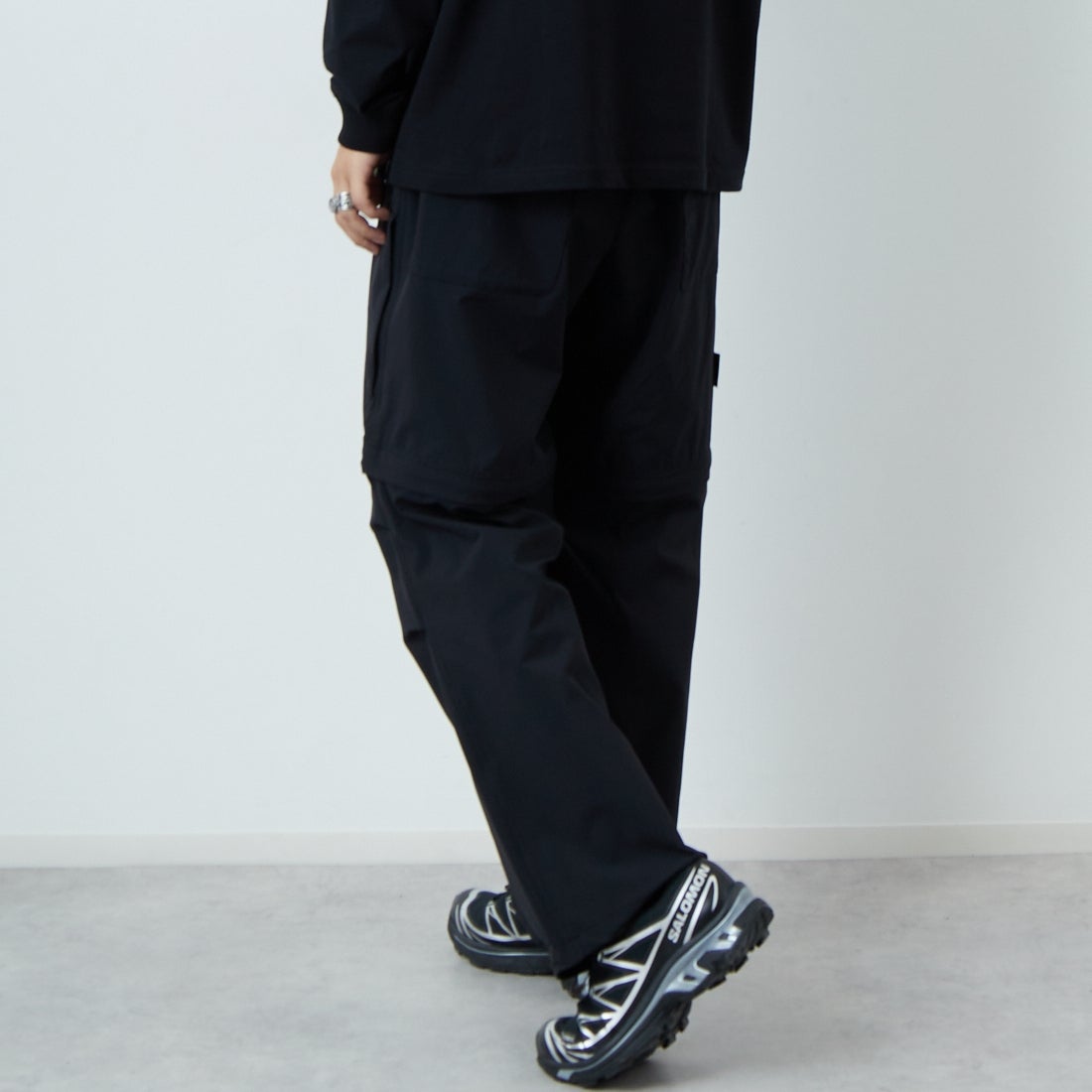 SEDAN ALL-PURPOSE [セダン オールパーパス] コンバーチブルパンツ [SD25S-PT05] BLACK &&モデル身長：179cm 着用サイズ：XL&&
