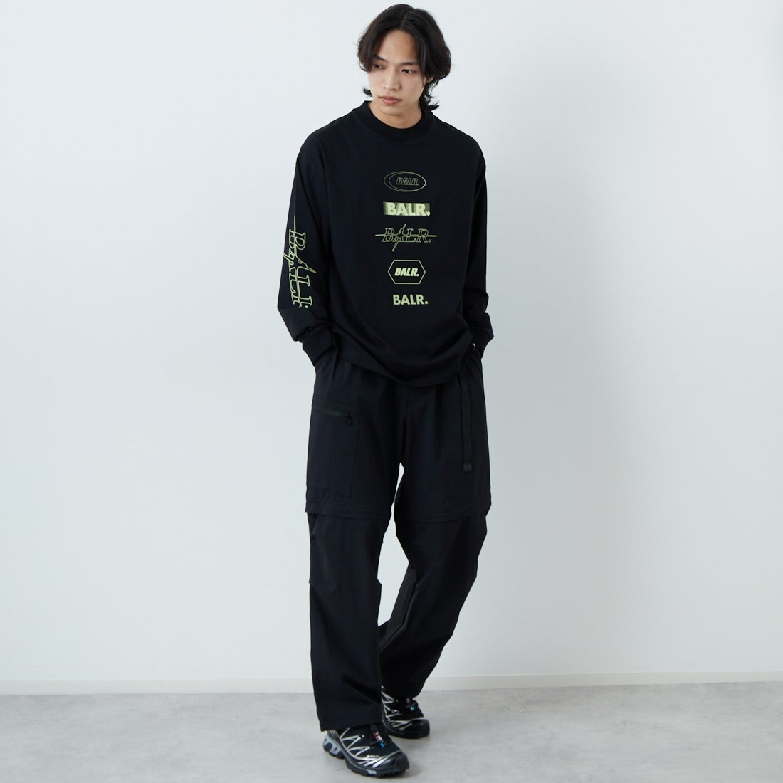 SEDAN ALL-PURPOSE [セダン オールパーパス] コンバーチブルパンツ [SD25S-PT05] BLACK &&モデル身長：179cm 着用サイズ：XL&&