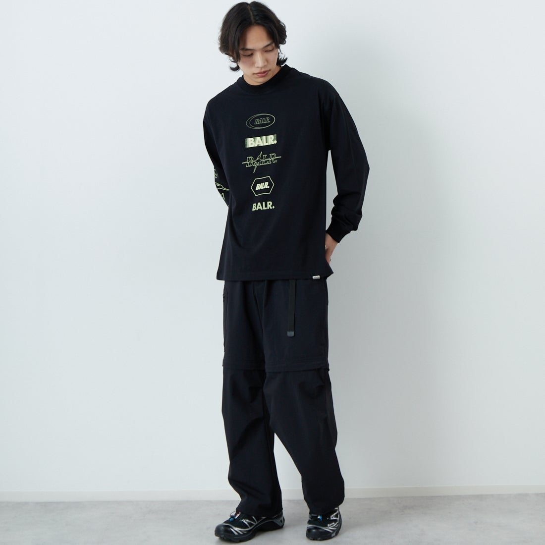SEDAN ALL-PURPOSE [セダン オールパーパス] コンバーチブルパンツ [SD25S-PT05] BLACK &&モデル身長：179cm 着用サイズ：XL&&