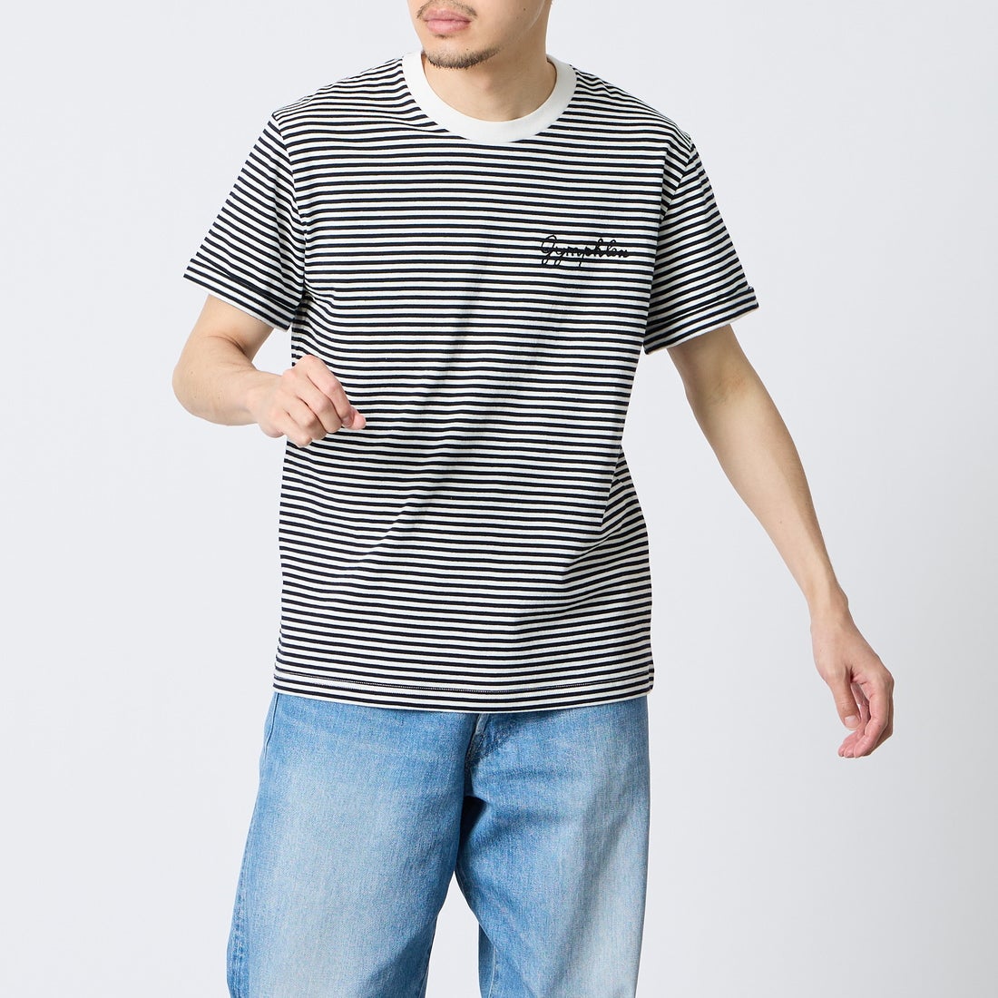 WHT/NAV ST&&モデル身長：168cm 着用サイズ：M&&