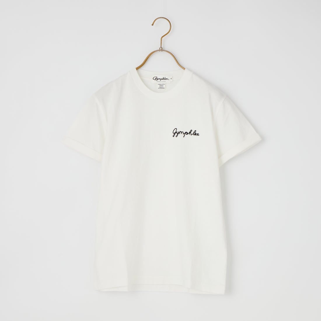 Gymphlex [ジムフレックス] ショートスリーブ ロールアップTシャツ [GY-C0446COM] WHITE