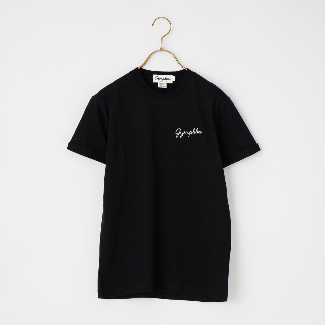Gymphlex [ジムフレックス] ショートスリーブ ロールアップTシャツ [GY-C0446COM] BLACK