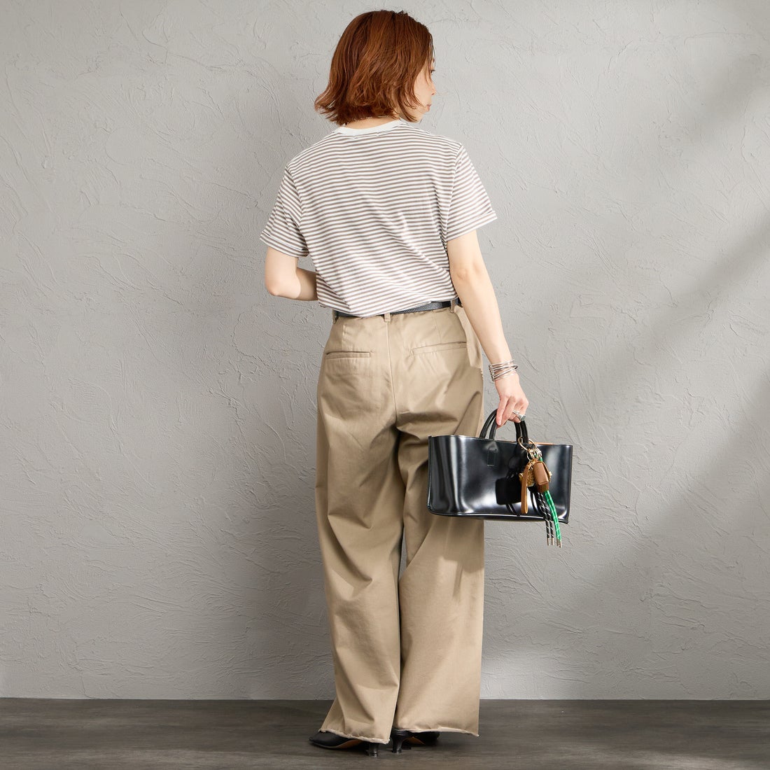 Gymphlex [ジムフレックス] ショートスリーブ ロールアップTシャツ [GY-C0446COM] WHT/TAU ST &&モデル身長：158cm 着用サイズ：14&&