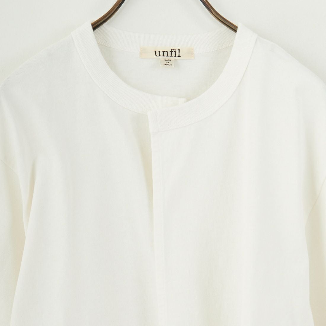UNFIL [アンフィル] ドライタッチコットン フロントタイカーディガン [WVSP-UW131] OLD WHITE