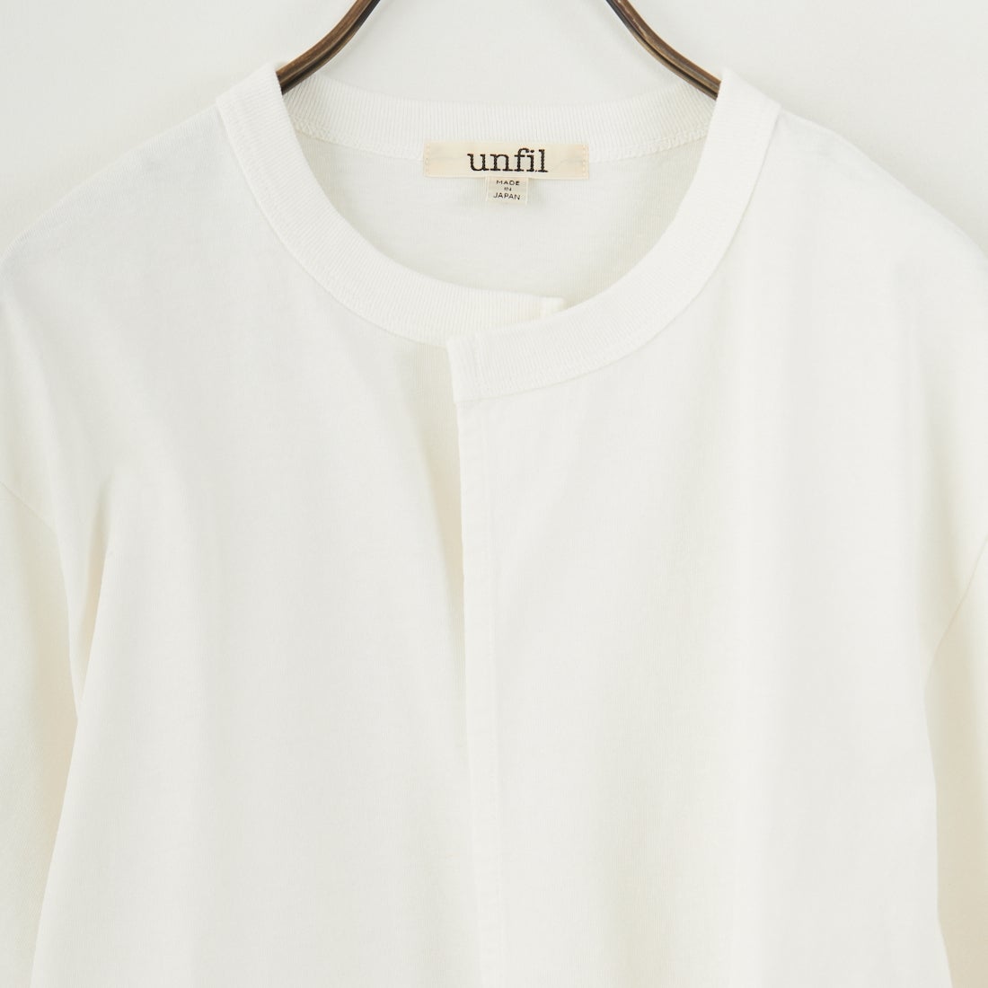 UNFIL [アンフィル] ドライタッチコットン フロントタイカーディガン [WVSP-UW131] OLD WHITE