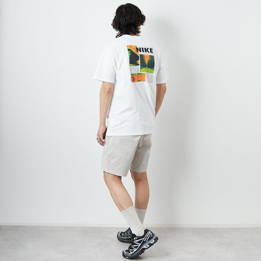 NIKE [ナイキ] プレミアム エッセンシャルTシャツ [IB7554] 100 WHITE &&モデル身長：179cm 着用サイズ：M&&