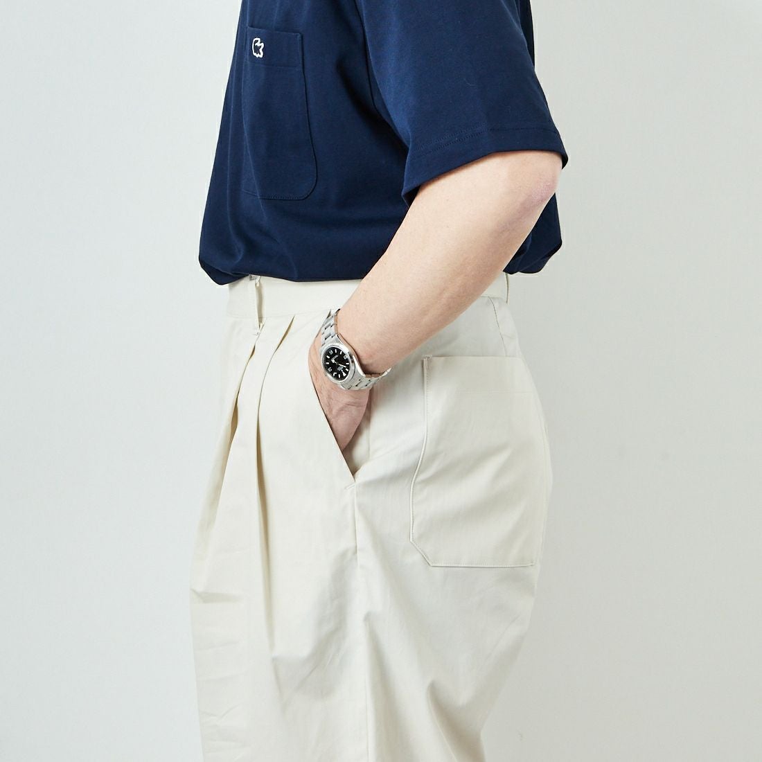 STILL BY HAND [スティルバイハンド] 別注 中太ストレートパンツ [2501JF-EX04-JF] ECRU