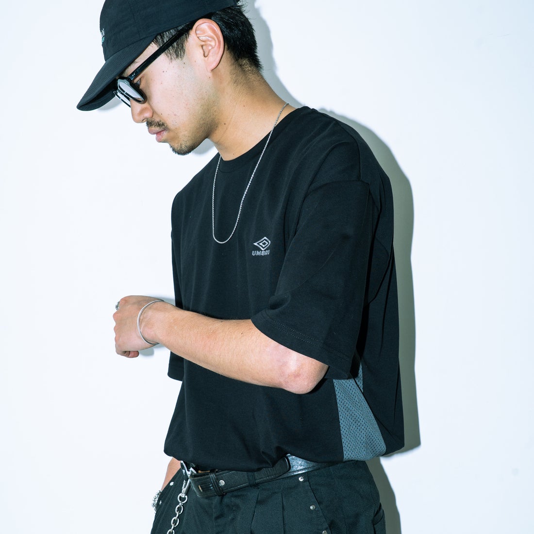 UMBRO [アンブロ] 別注 ワンポイントロゴ メッシュ切替Tシャツ [KBT101