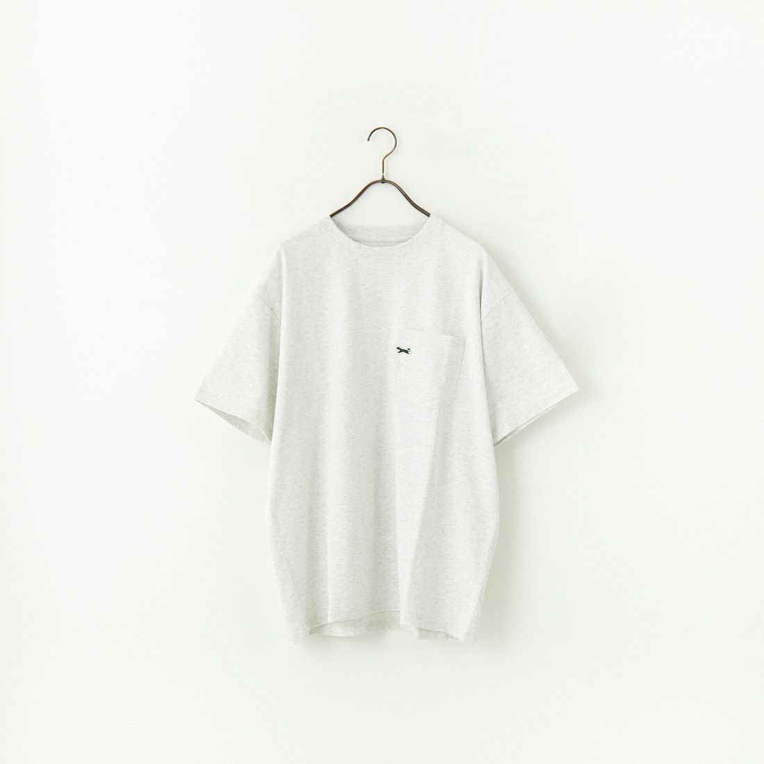 THE FOX [ザフォックス] 別注 ワンポイントロゴワッペン ポケットTシャツ [JFU25SS-11-JF] ASH