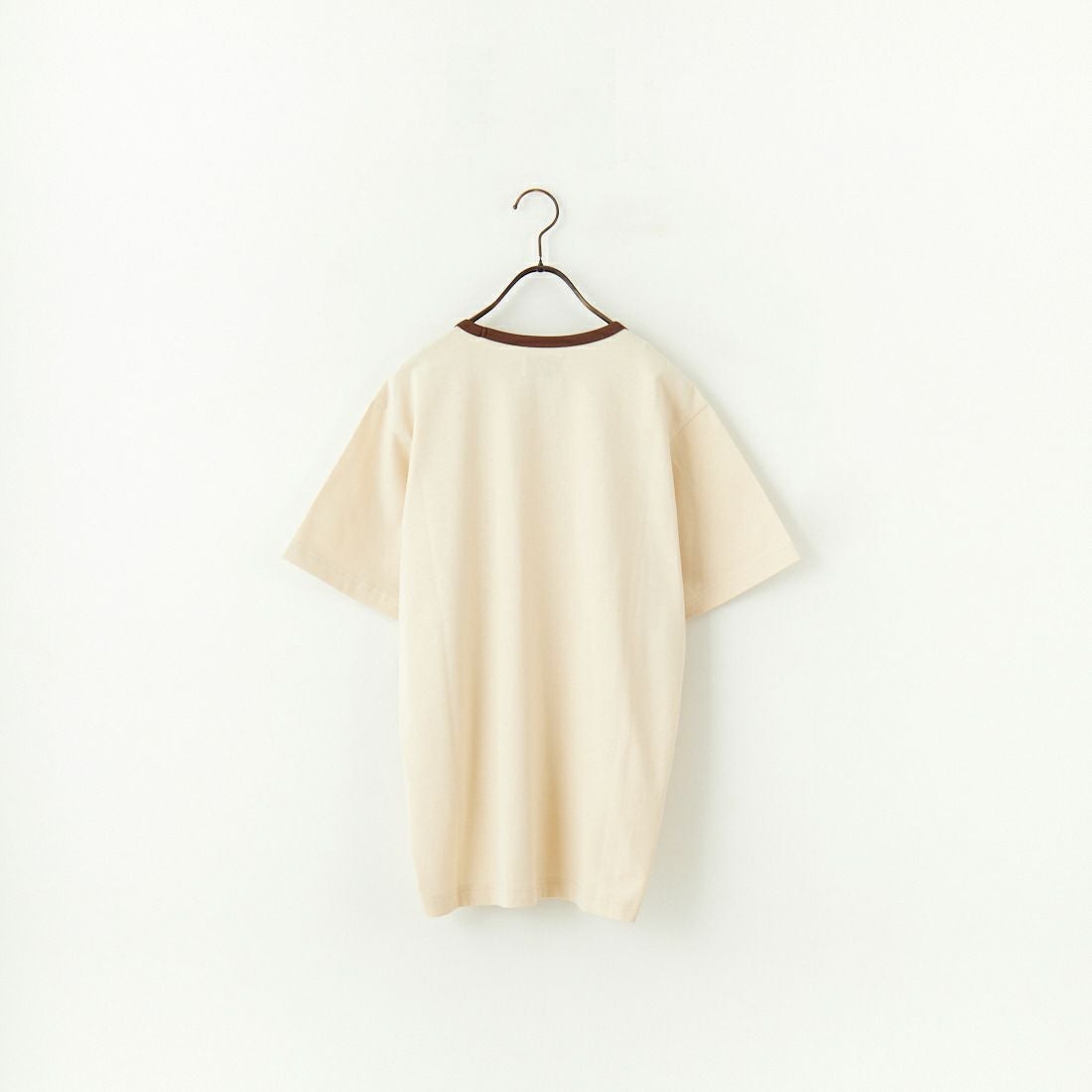 THE FOX [ザフォックス] 別注 ワンポイントロゴワッペン リンガーTシャツ [JFU25SS-10-JF] BEG/BROWN