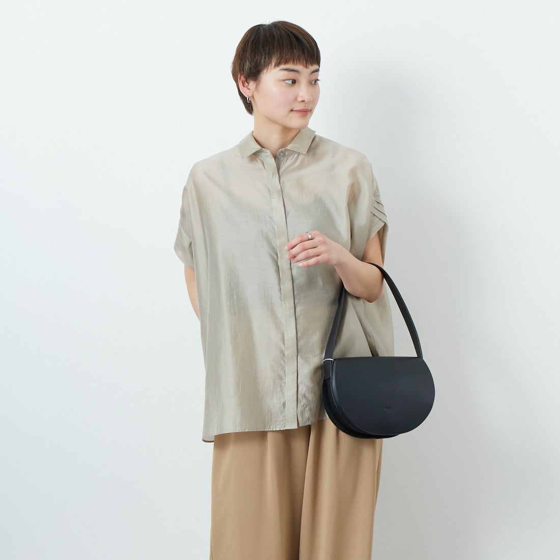 ﾍﾞｰｼﾞｭ&&モデル身長：160cm 着用サイズ：2&&