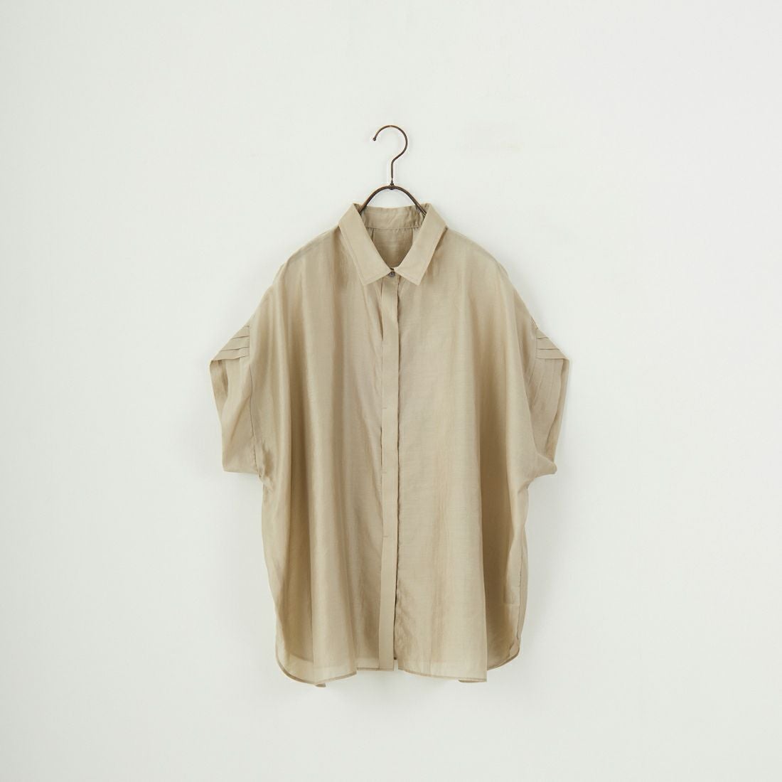 CLOCHE [クロシェ] タックスリーブシアーブラウス [51285681] ﾍﾞｰｼﾞｭ