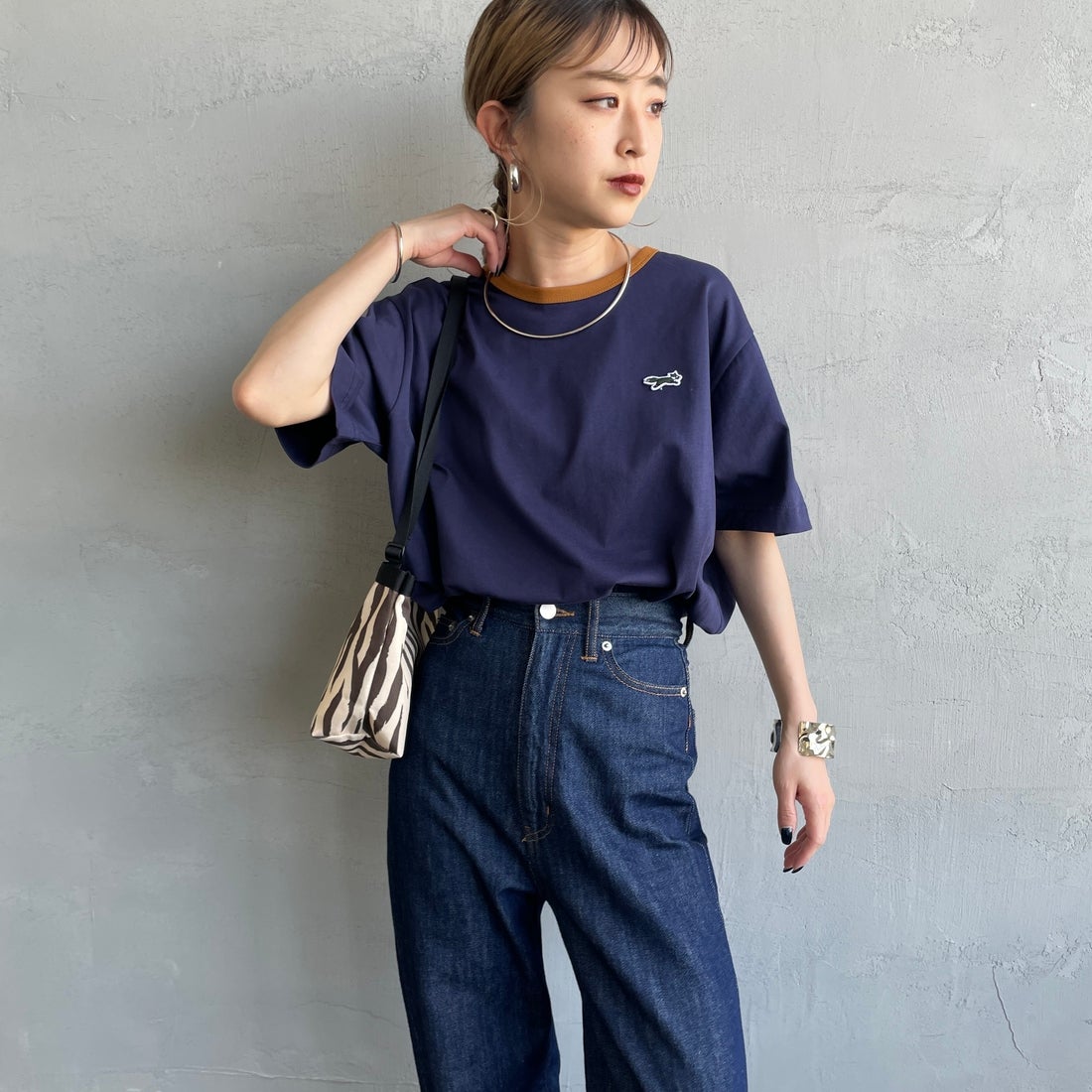 NVY/CAMEL&&モデル身長：150cm 着用サイズ：S&&