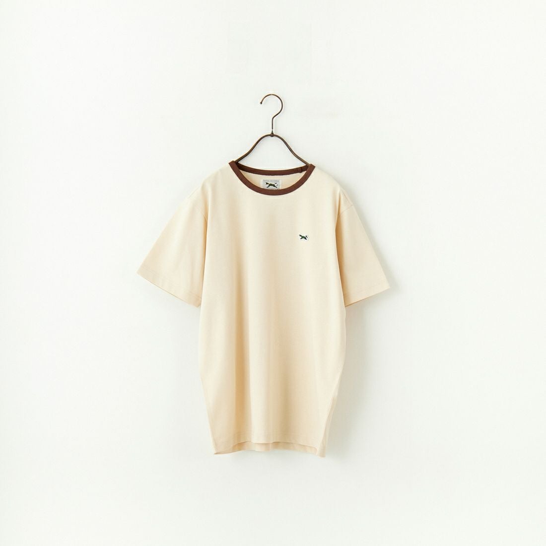 THE FOX [ザフォックス] 別注 ワンポイントロゴワッペン リンガーTシャツ [JFU25SS-10-JF] BEG/BROWN