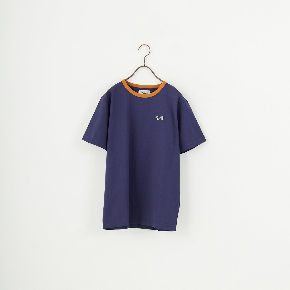 THE FOX [ザフォックス] 別注 ワンポイントロゴワッペン リンガーTシャツ [JFU25SS-10-JF] NVY/CAMEL