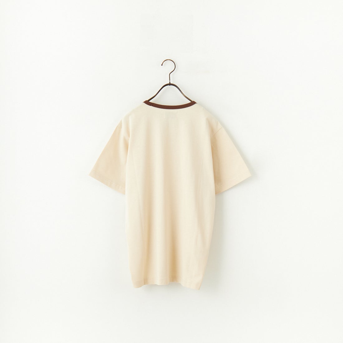 THE FOX [ザフォックス] 別注 ワンポイントロゴワッペン リンガーTシャツ [JFU25SS-10-JF] BEG/BROWN