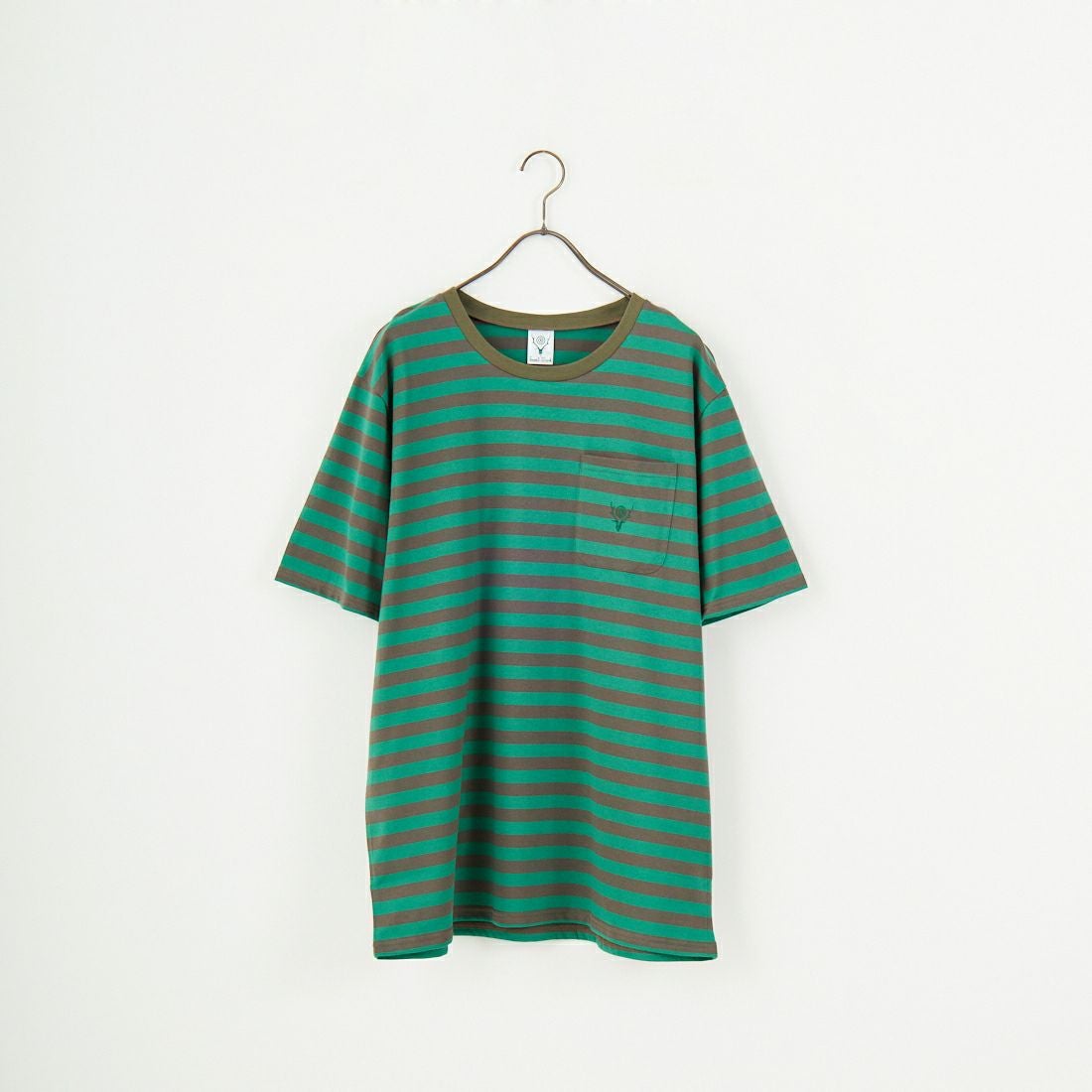 South2West8 [サウスツーウエストエイト] ショートスリーブラウンドポケットTシャツ [QV664] A GREEN