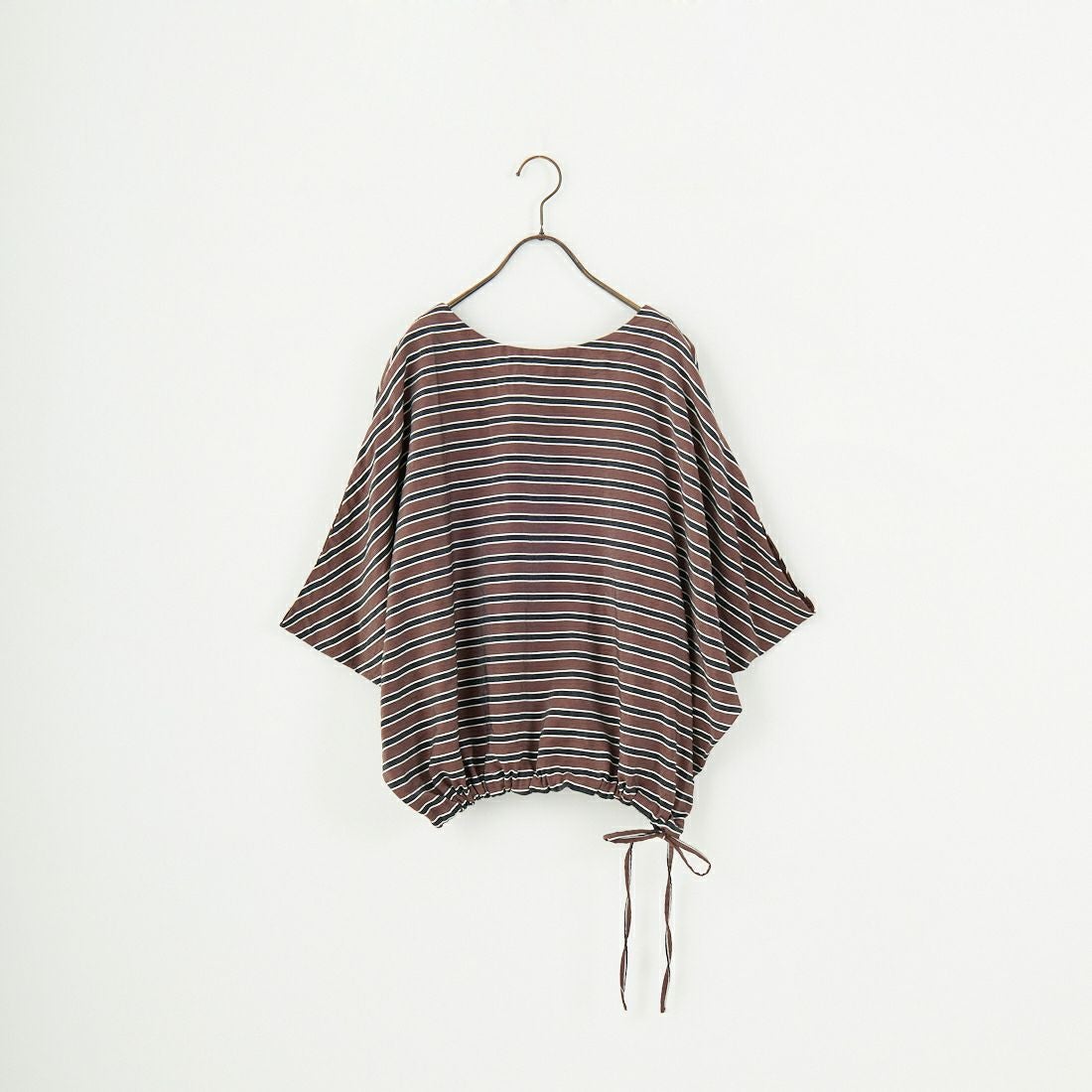 MICA&DEAL [マイカアンドディール] ボーダーボートネックブラウス [0125201103] BROWN