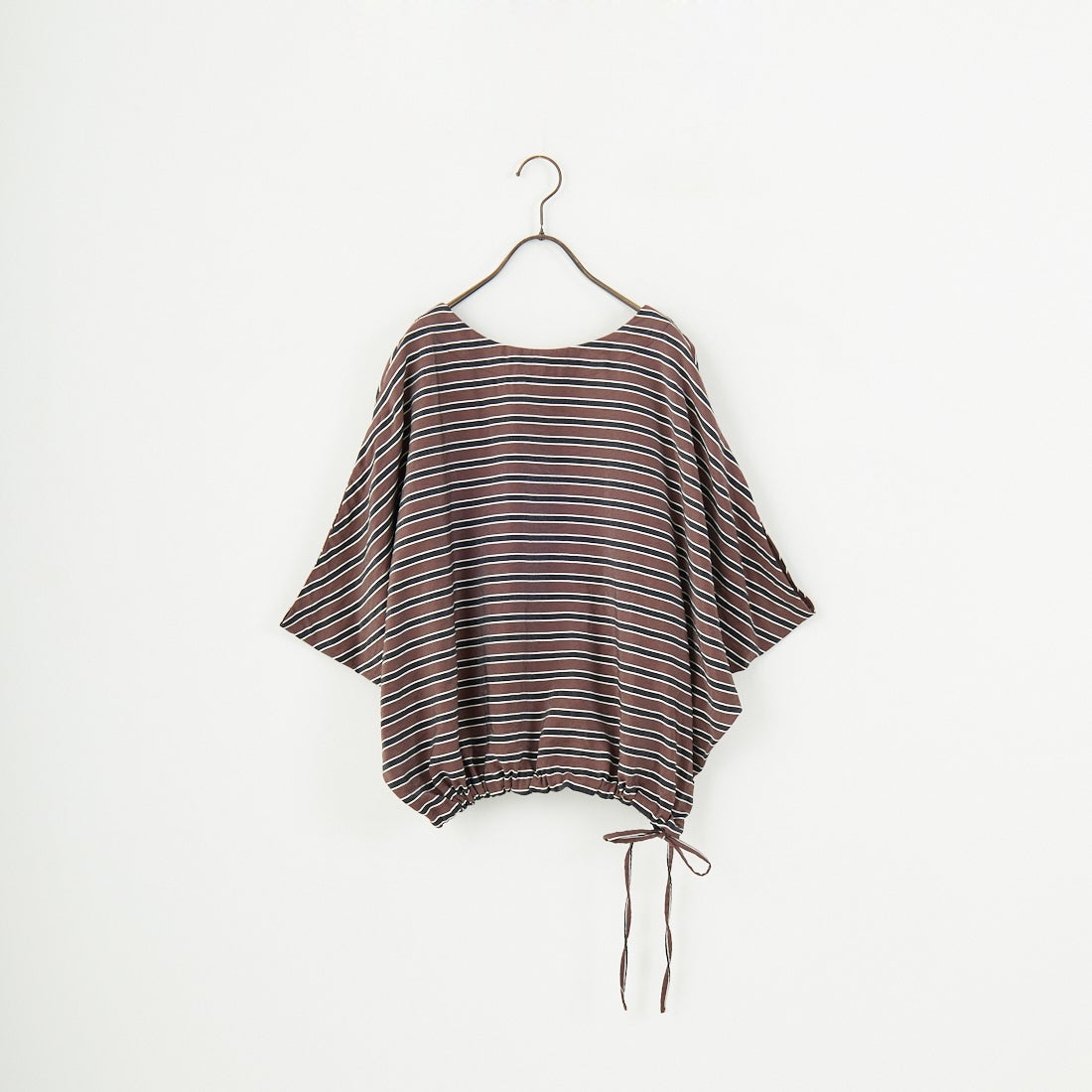 MICA&DEAL [マイカアンドディール] ボーダーボートネックブラウス [0125201103] BROWN