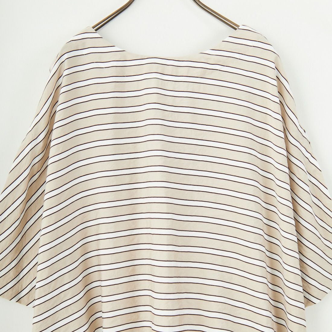 MICA&DEAL [マイカアンドディール] ボーダーボートネックブラウス [0125201103] BEIGE