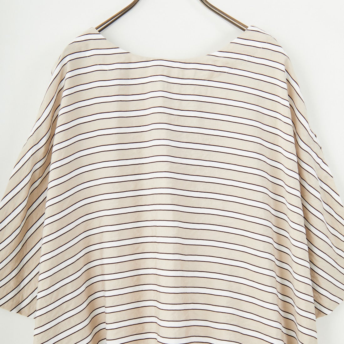 MICA&DEAL [マイカアンドディール] ボーダーボートネックブラウス [0125201103] BEIGE