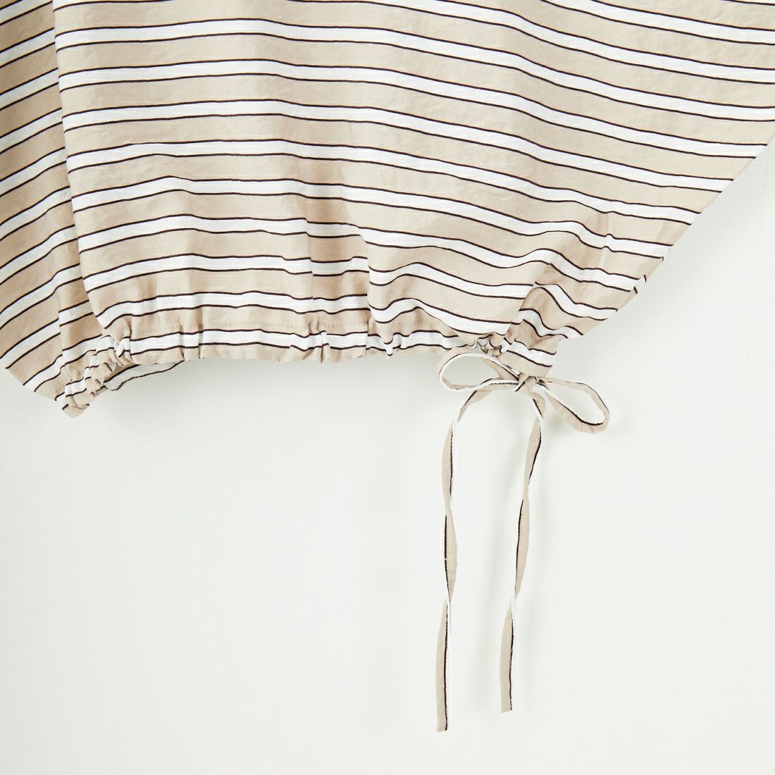 MICA&DEAL [マイカアンドディール] ボーダーボートネックブラウス [0125201103] BEIGE