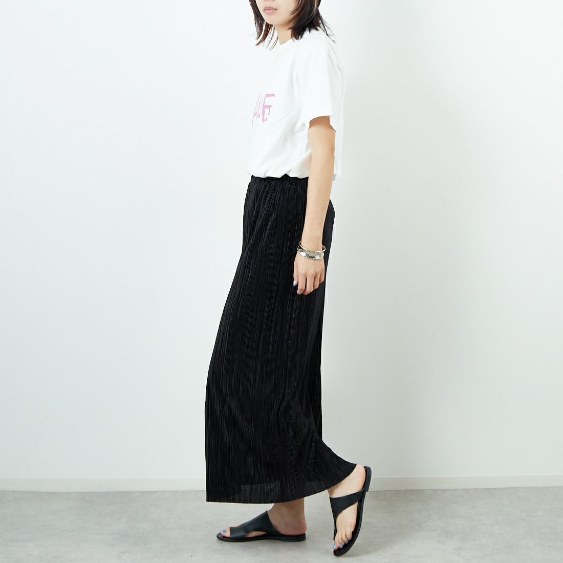 WORN FREE [ウォーン フリー] ブロンディTシャツ LAMF [WFR-VTG-000020] 01 WHITE &&モデル身長：167cm 着用サイズ：S&&