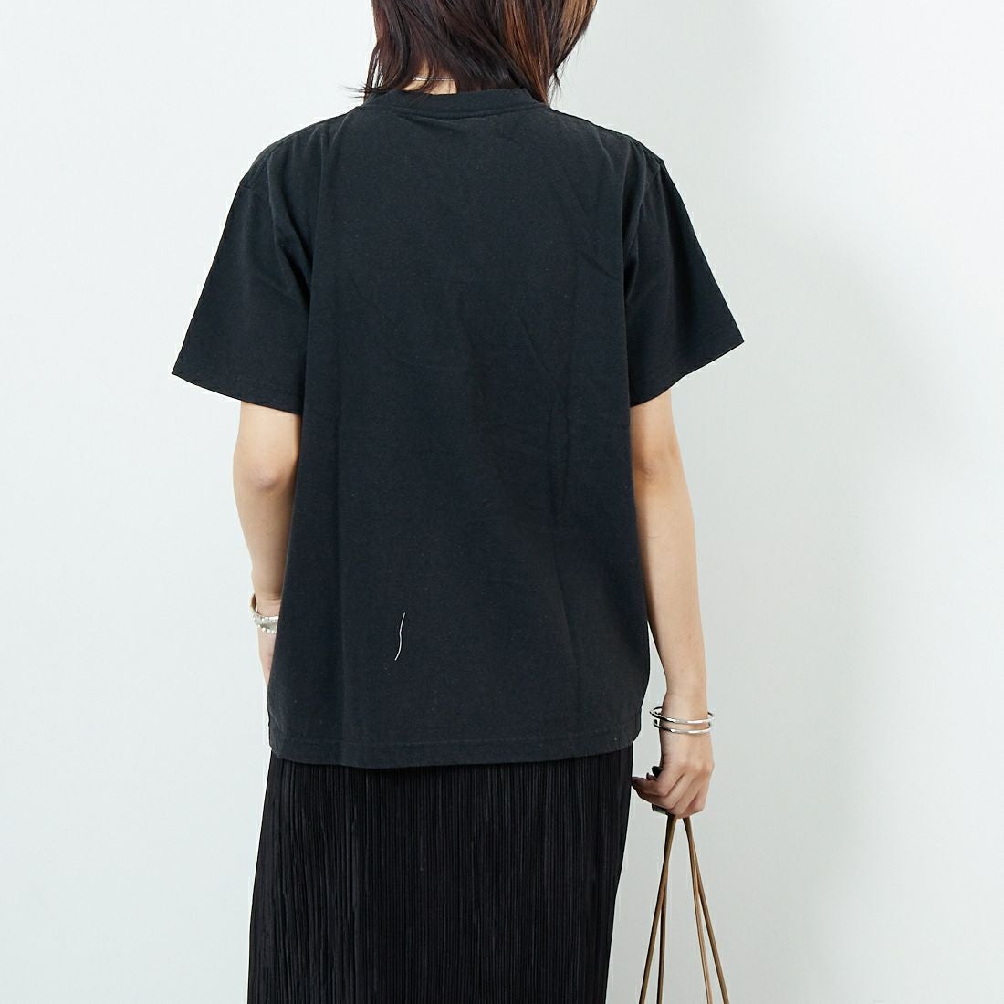 WORN FREE [ウォーン フリー] ブロンディTシャツ NO PICTURES [WFR-VTG-000013] 09 BLACK &&モデル身長：167cm 着用サイズ：S&&
