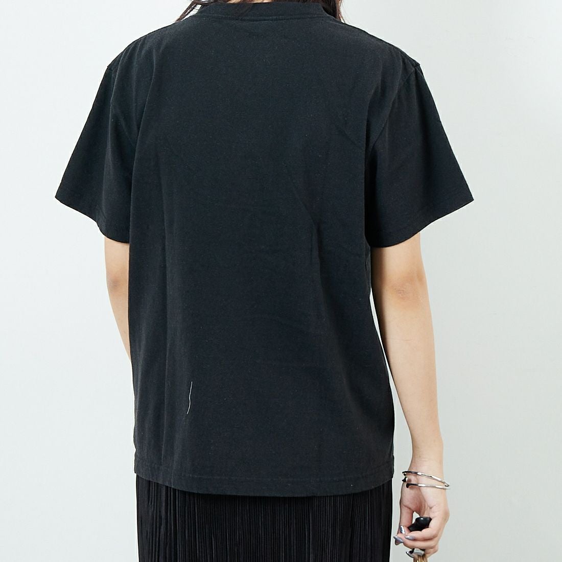 WORN FREE [ウォーン フリー] ブロンディTシャツ NO PICTURES [WFR-VTG-000013] 09 BLACK &&モデル身長：167cm 着用サイズ：S&&