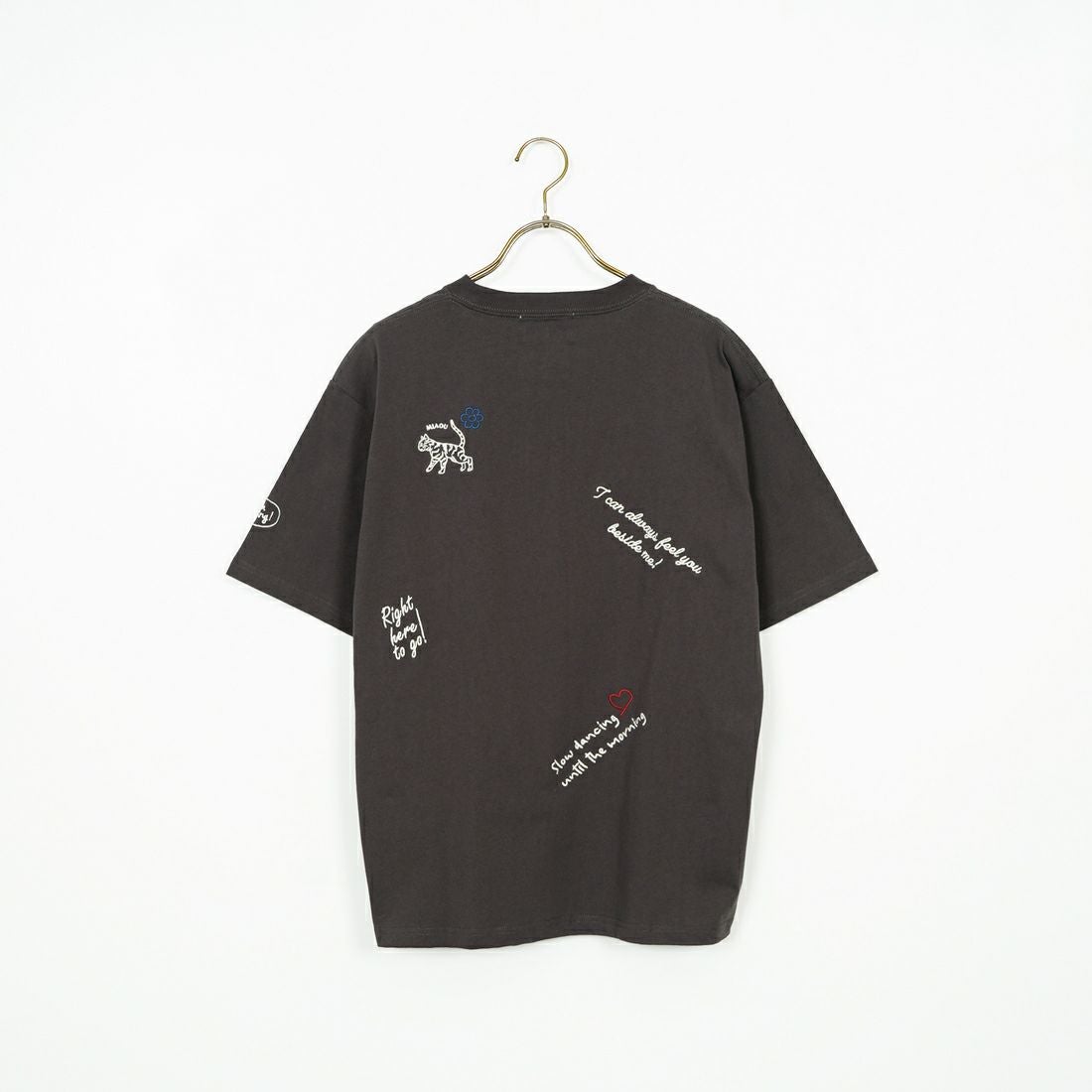 33Degrees [サーティスリーディグリーズ] 刺繍Tシャツ [TDR-252-019] 02 CHAﾃｶﾞｷ