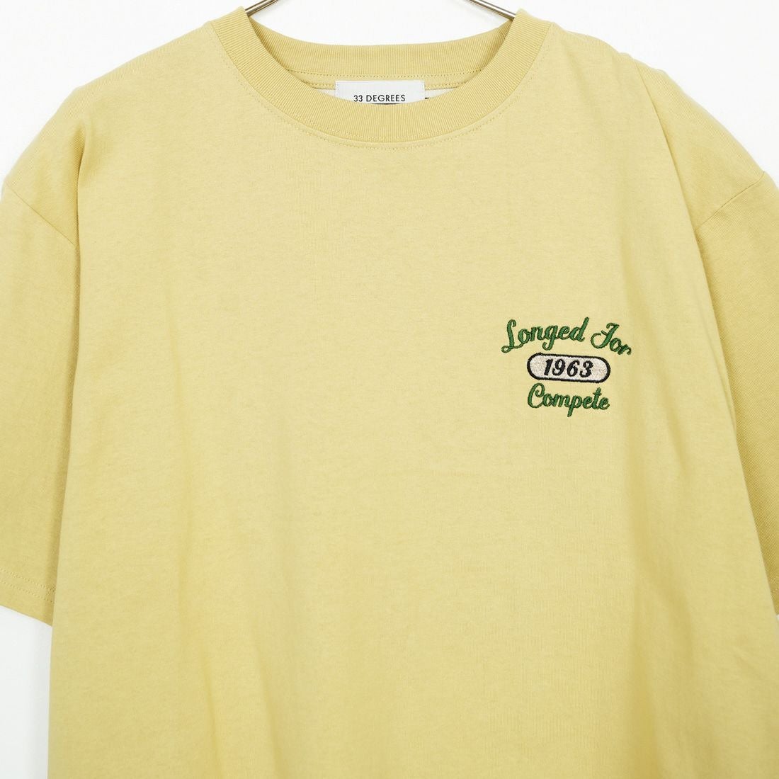 33Degrees [サーティスリーディグリーズ] 刺繍Tシャツ [TDR-252-019] 41 MSTｸﾙﾏ