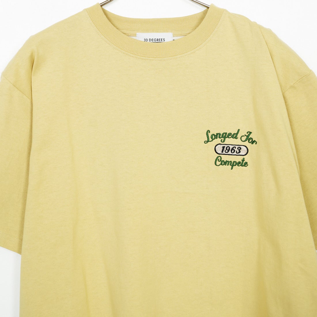 33Degrees [サーティスリーディグリーズ] 刺繍Tシャツ [TDR-252-019] 41 MSTｸﾙﾏ