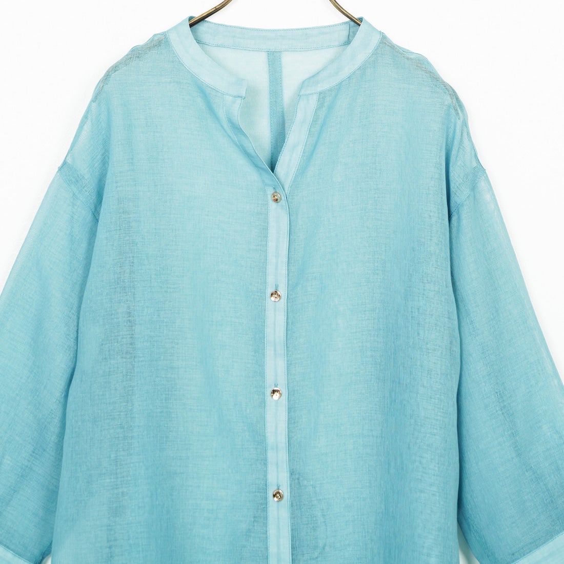 Jf Ready Made [ジェイエフレディメイド] シアーリネンライクブラウス [755111] 86 Lﾌﾞﾙｰ