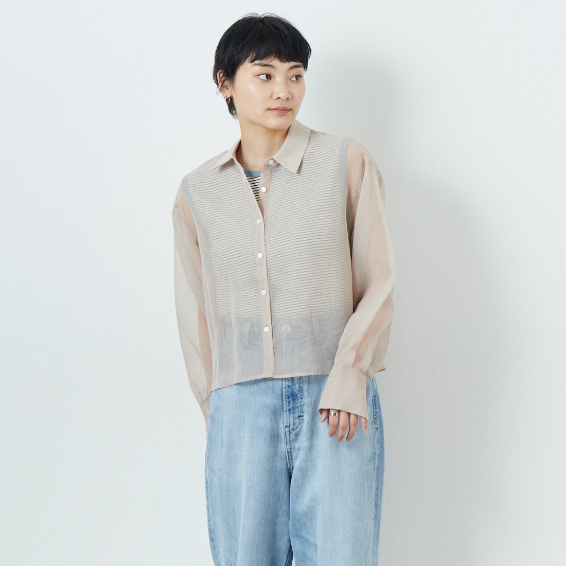 36 Lﾍﾞｰｼﾞｭ&&モデル身長：160cm 着用サイズ：F&&