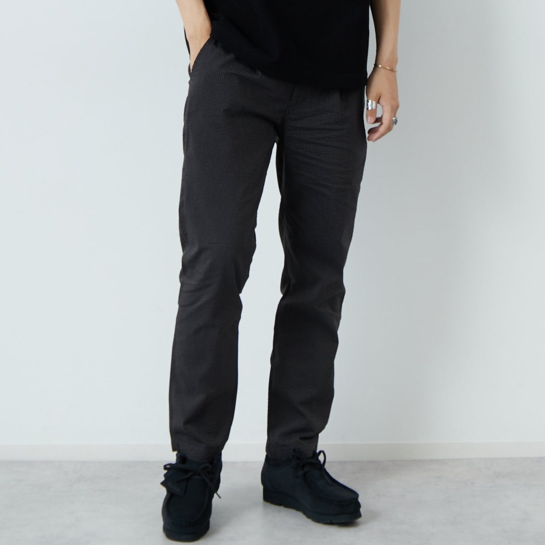 BLKｽﾄﾗｲﾌﾟ&&モデル身長：179cm 着用サイズ：L&&