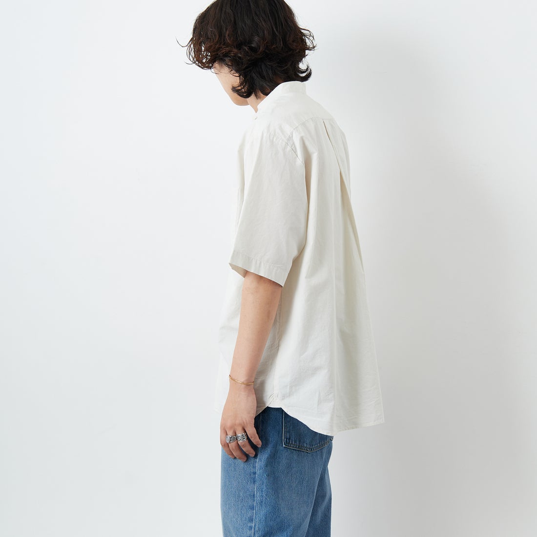 DANTON [ダントン] コットンリネン バンドカラーシャツ [JD-3788SCL